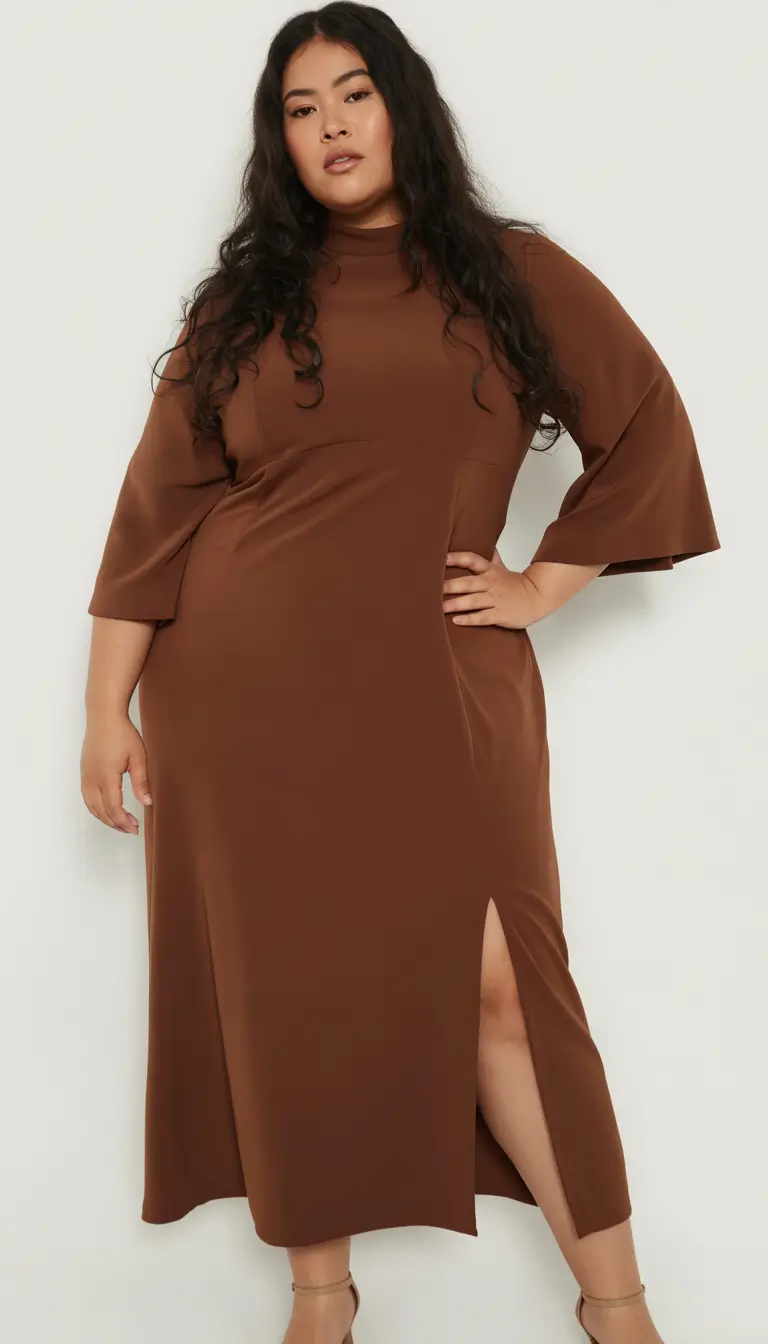 winter outfits aesthetic classy Chocolate Brown Dress Sophistication