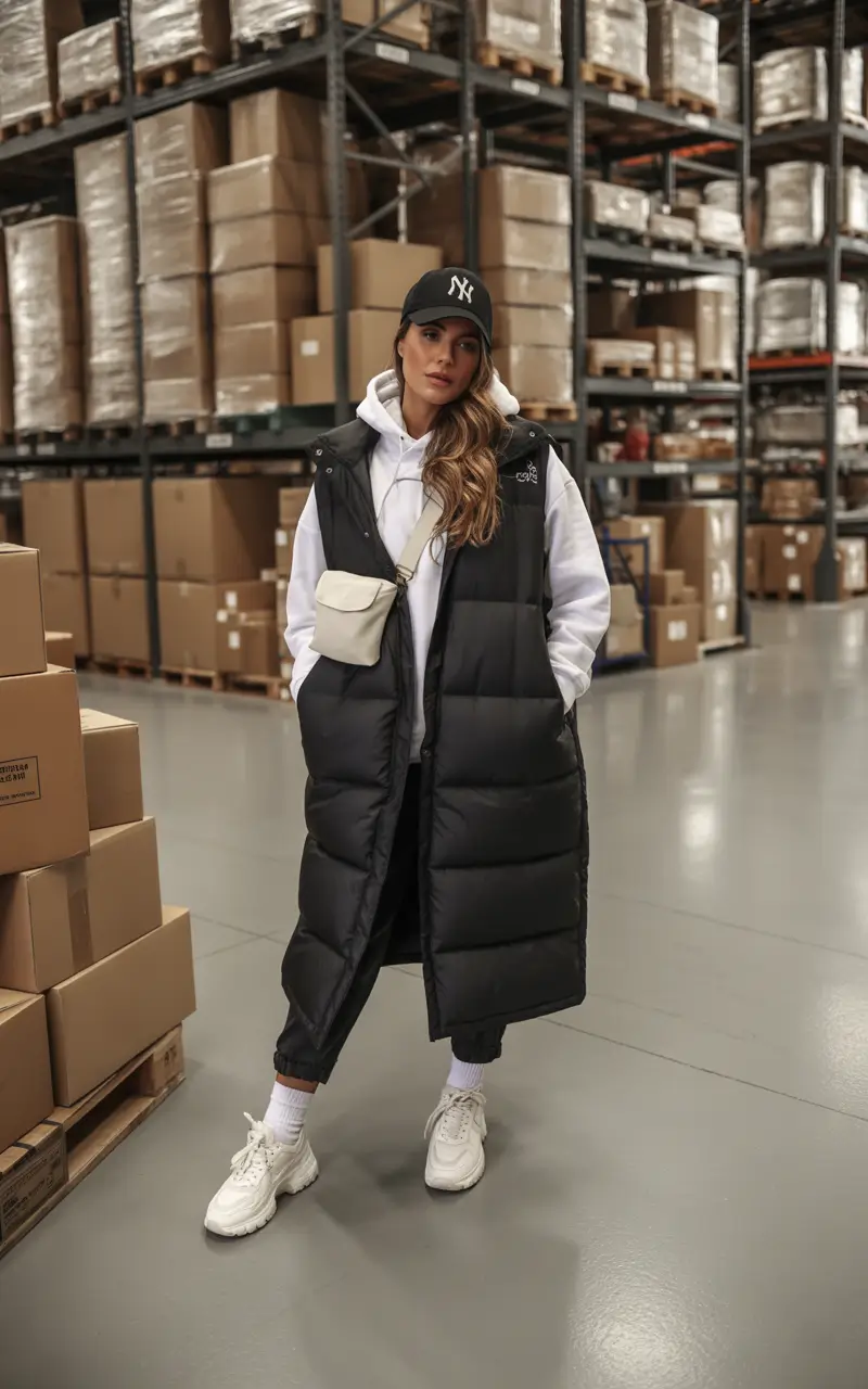 winter outfits aesthetic casual Sporty Street Puffer