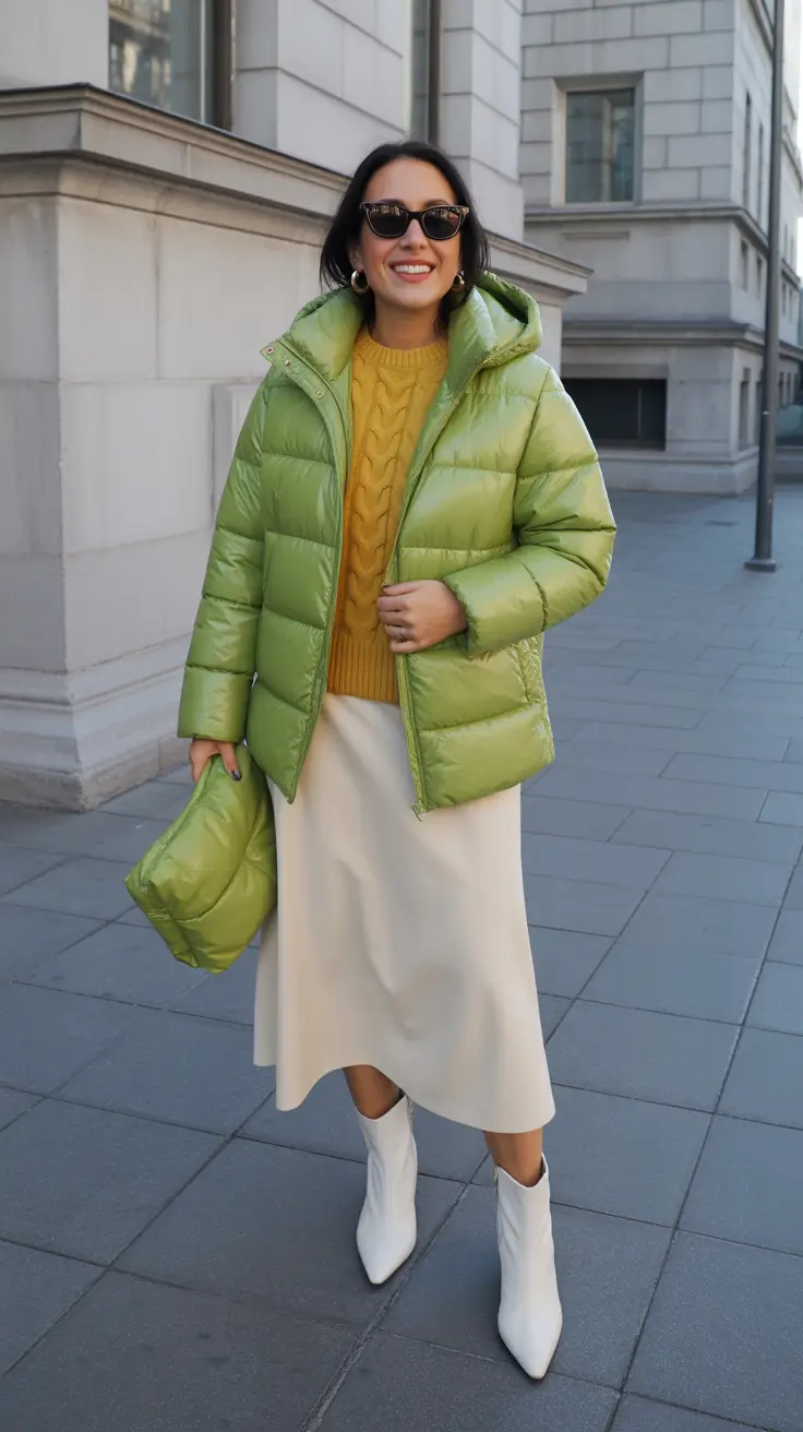 winter outfits cold freezing snow citrus glow