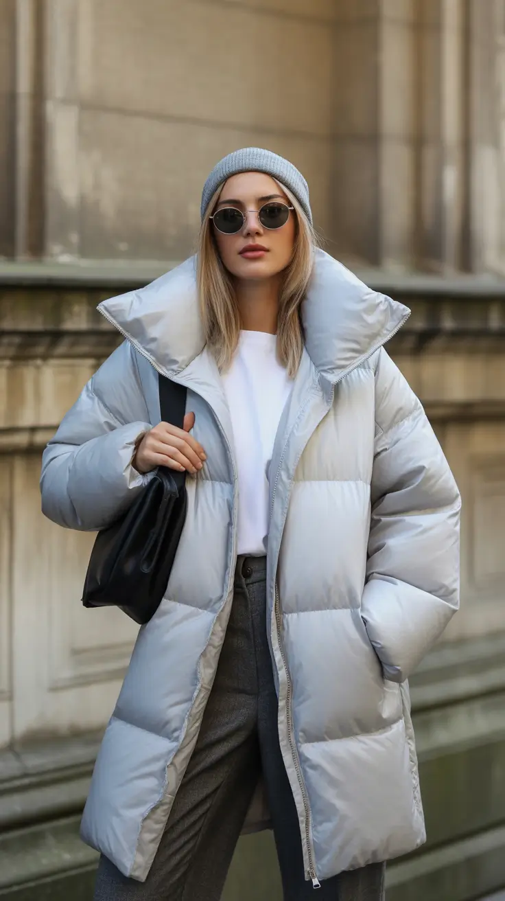 winter outfits cold freezing snow silver chill