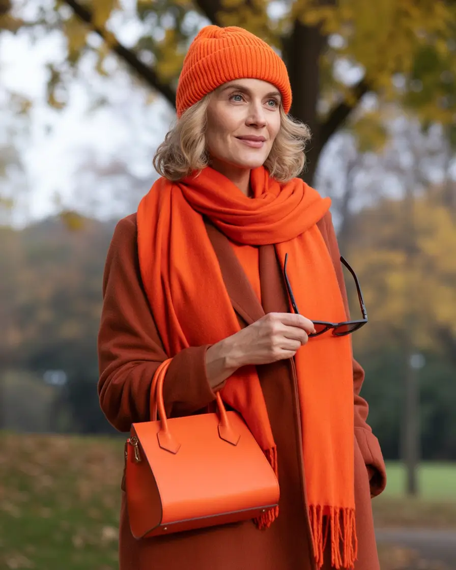 winter outfits for women over 40 ideas 2025 - 2026 All About Bold Orange Energy