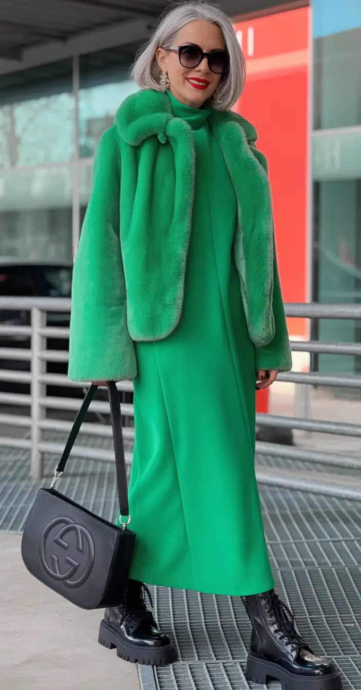 winter outfits for women over 40 ideas 2025 - 2026 Emerald Green Power Statement