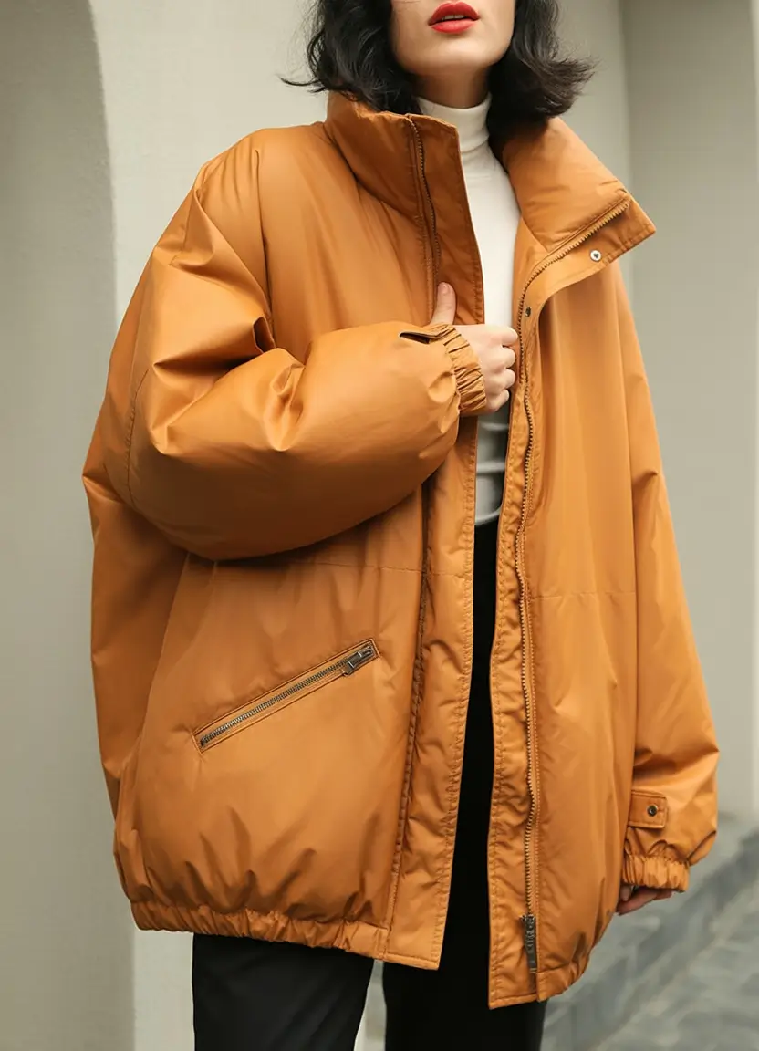 puffer jacket outfit aesthetic Oversized Golden Warmth
