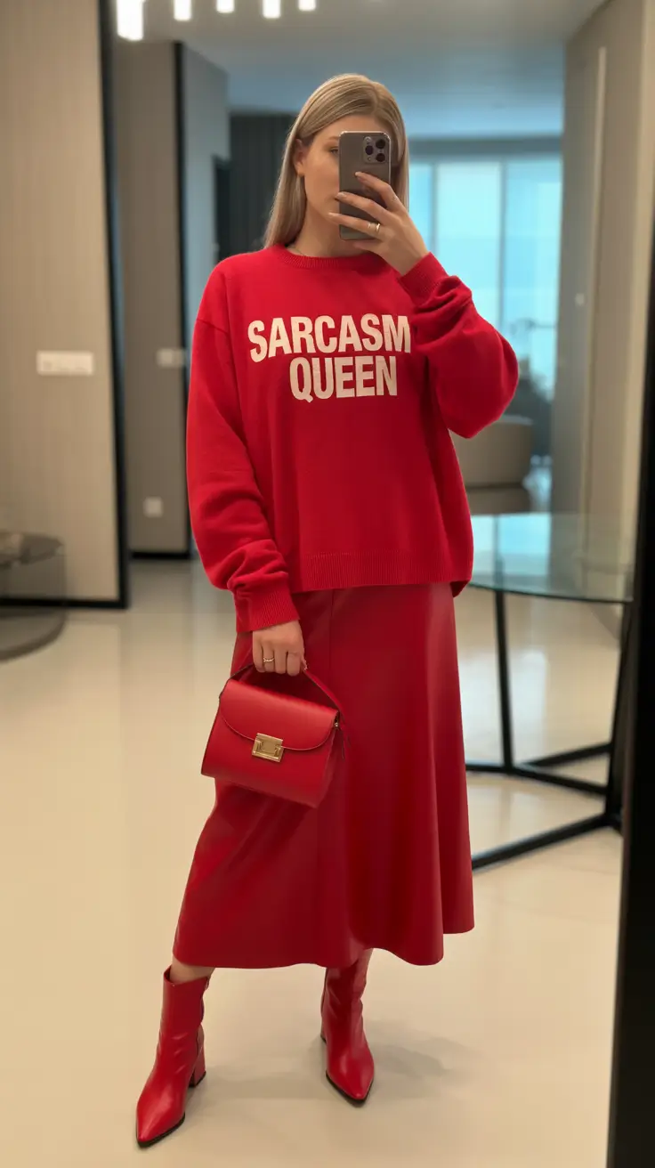 Women Capsule Wardrobe for Winter 2025 2026 Monochrome Red Boldness