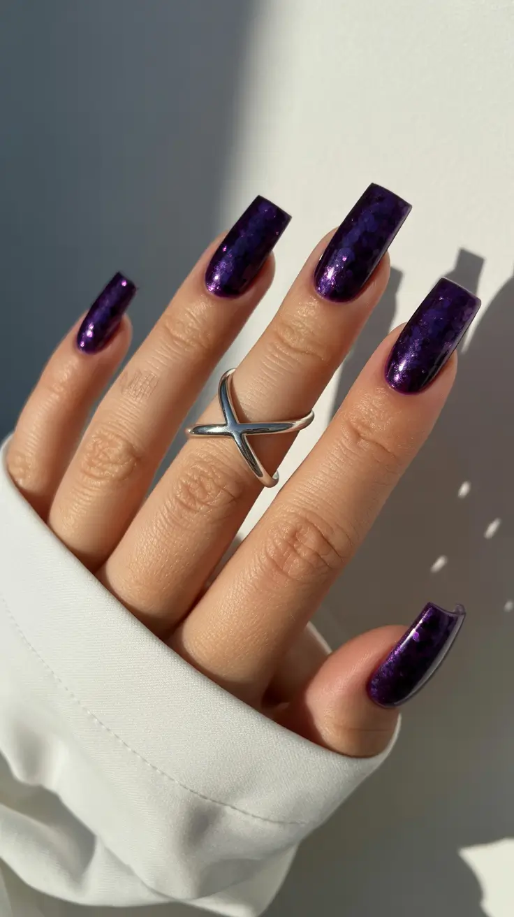acrylic-nails-and-color-ideas-winter-2025-2026 Violet Mirage