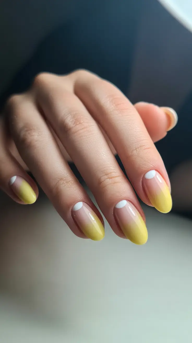 acrylic-nails-and-color-ideas-winter-2025-2026 Golden Glow Half Moon