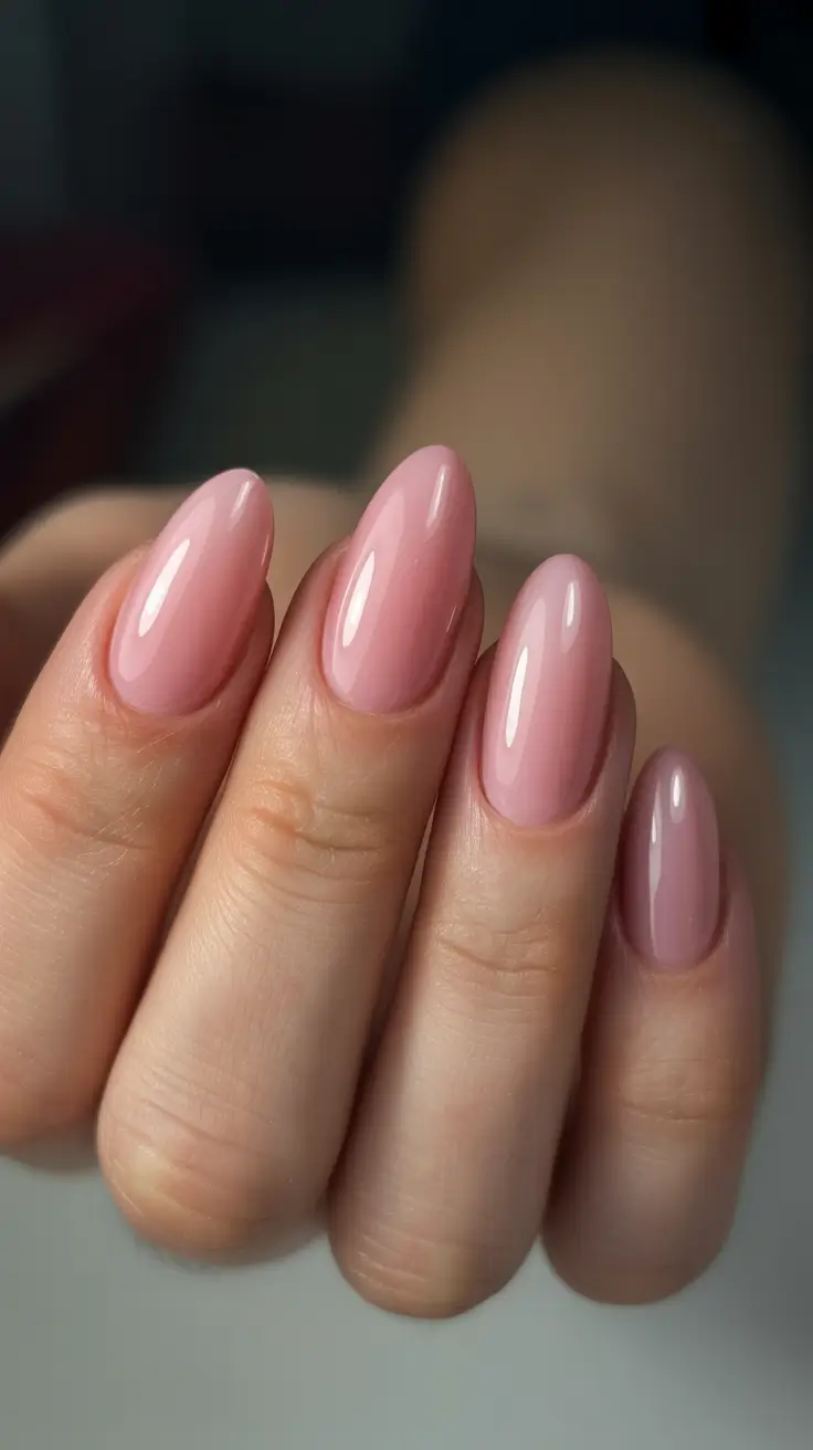 acrylic-nails-and-color-ideas-winter-2025-2026 Rosy Simplicity
