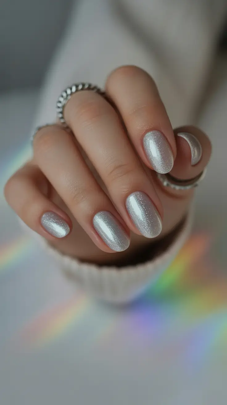 acrylic-nails-and-color-ideas-winter-2025-2026 Frosted Chrome Glow