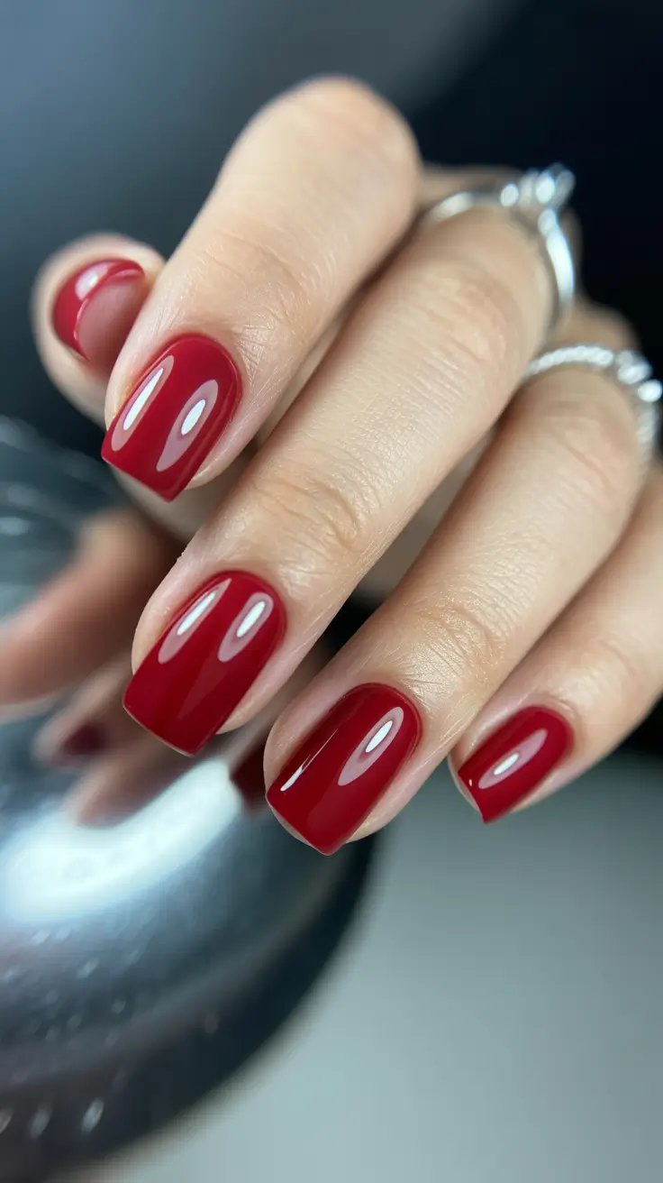 acrylic-nails-and-color-ideas-winter-2025-2026 Crimson Classic