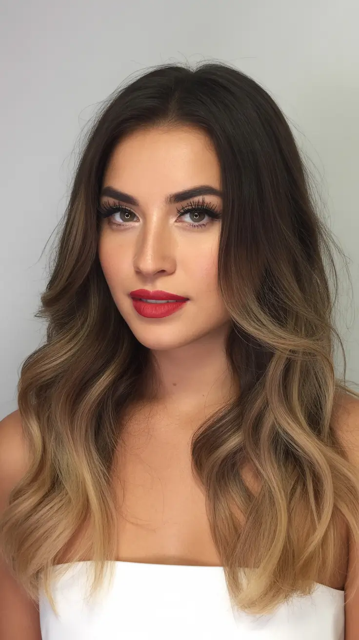 Balayage Hair Color for Winter 2025-2026 Classic Brunette to Blond Ombre