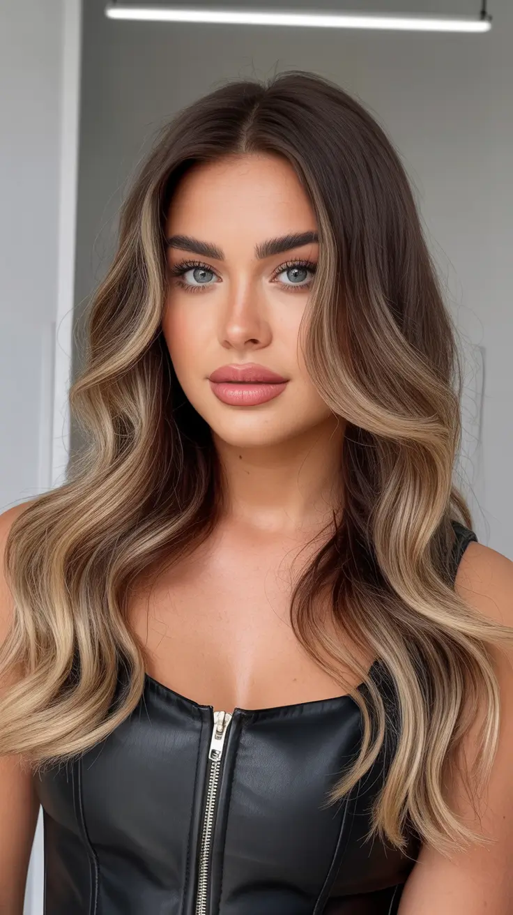 Balayage Hair Color for Winter 2025-2026 Espresso Balayage with Buttery Ends