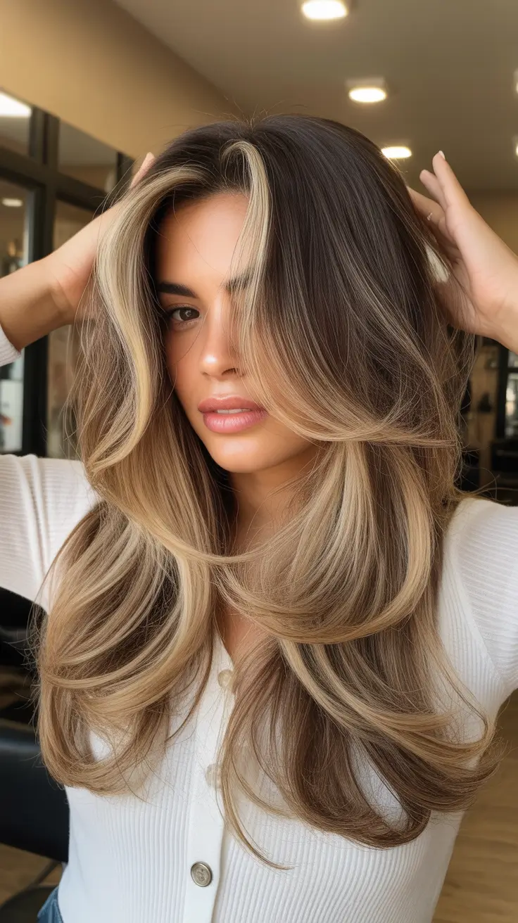 Balayage Hair Color for Winter 2025-2026 Layered Ash Beige Balayage