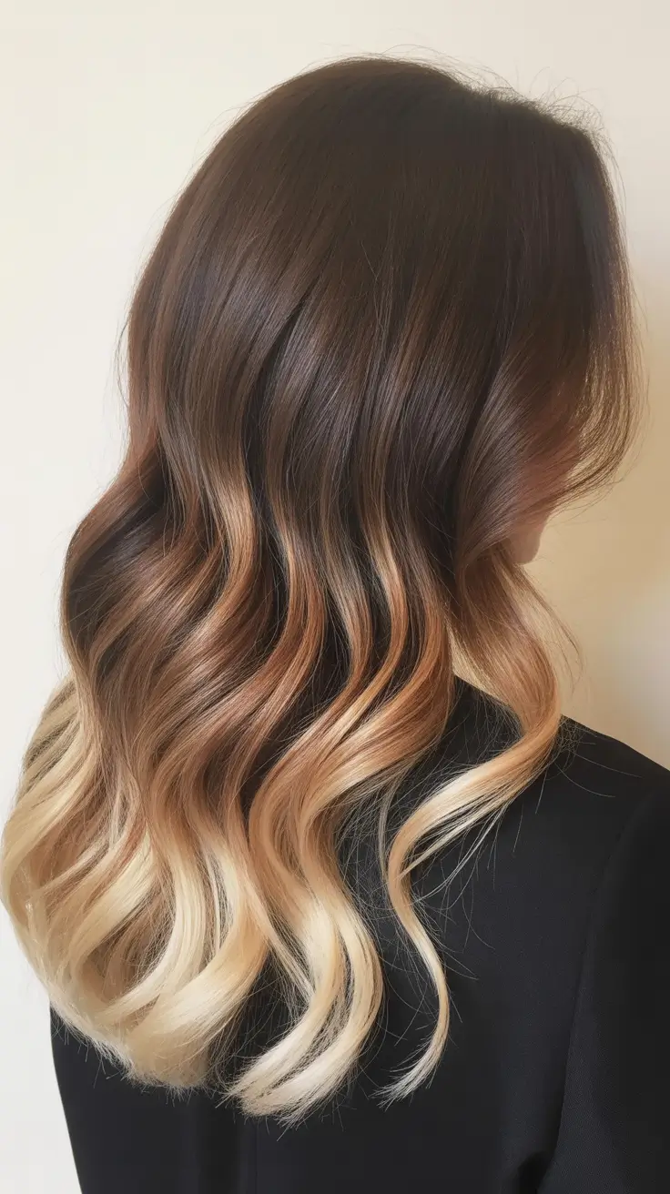 Balayage Hair Color for Winter 2025-2026 Toffee Cream Ombre Balayage