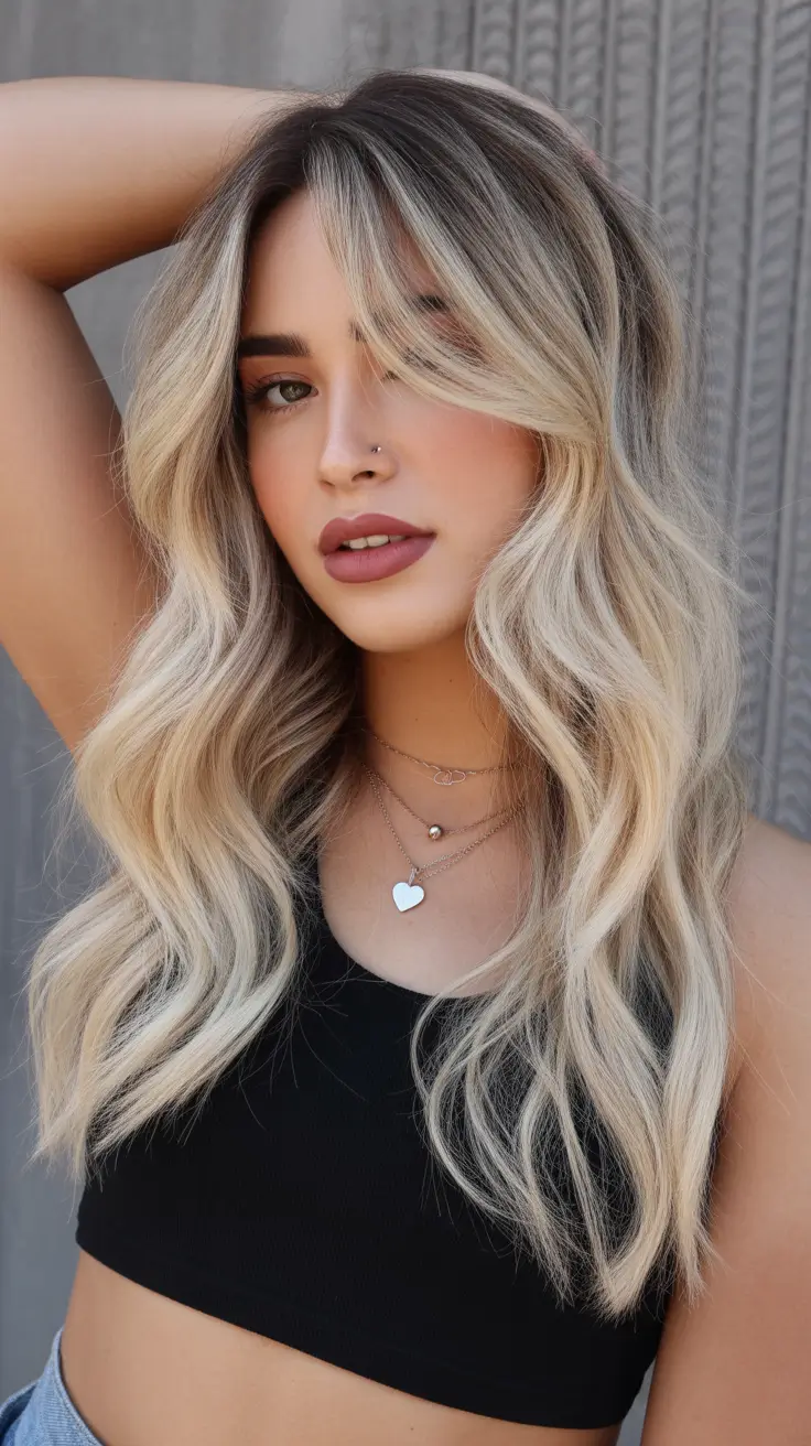 Balayage Hair Color for Winter 2025-2026 Cool-Toned Beachy Blonde Layers