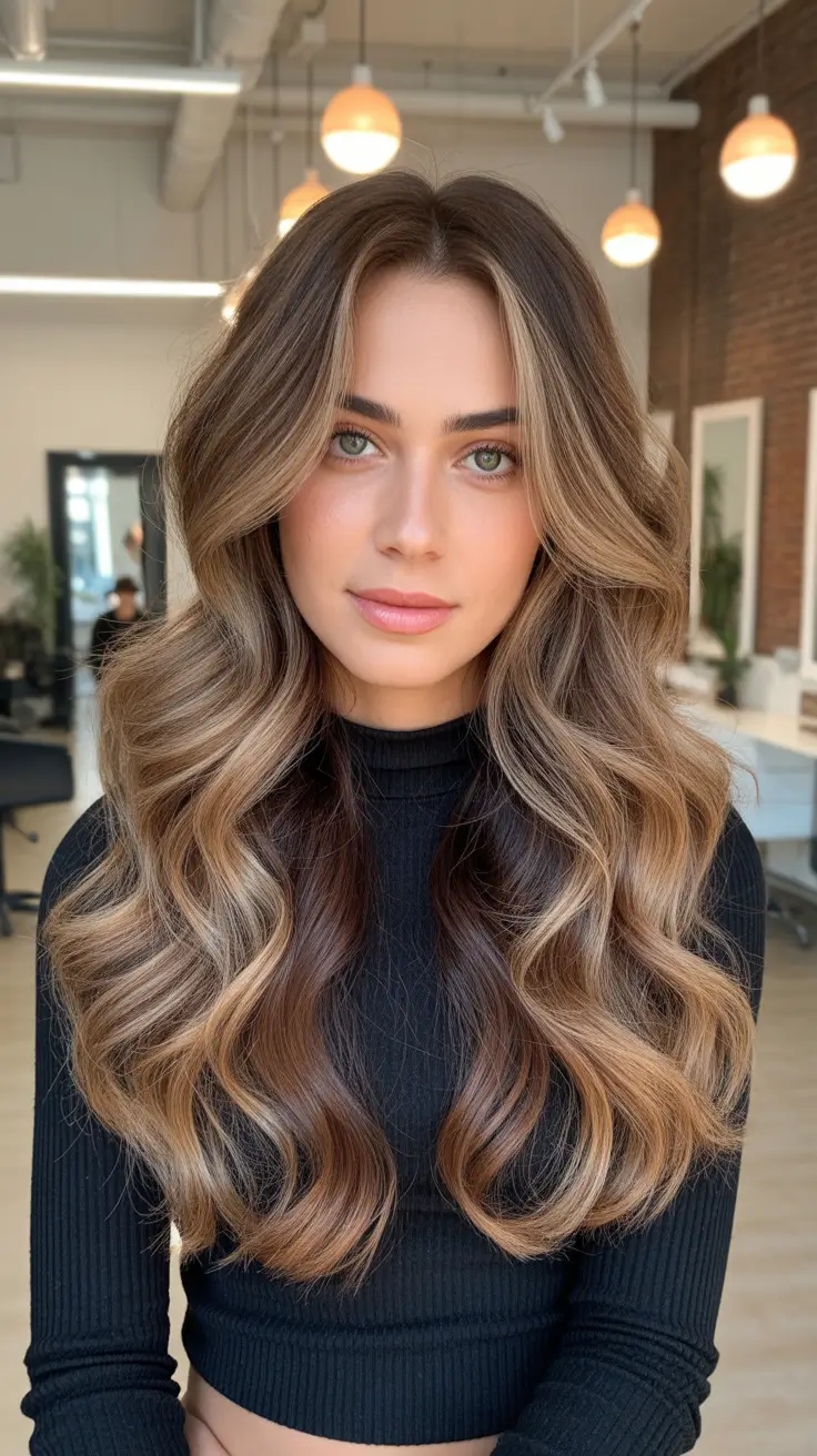 Balayage Hair Color for Winter 2025-2026 Golden Brown Luxe