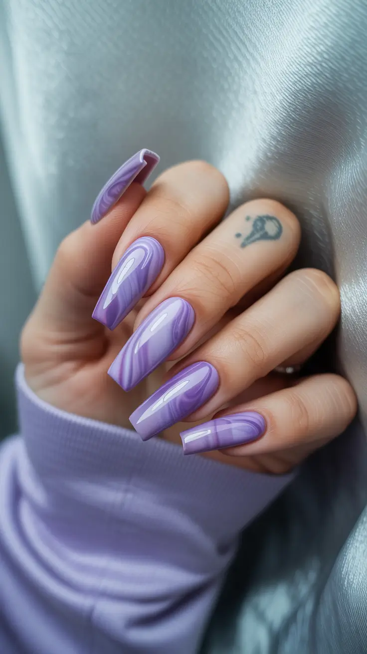best winter nail colors 2025 - Lavender Melt