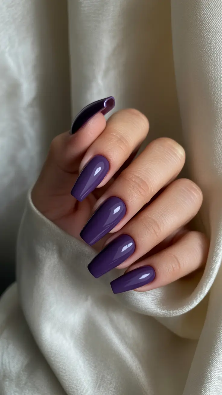 best winter nail colors 2025 - Plum Velvet Elegance