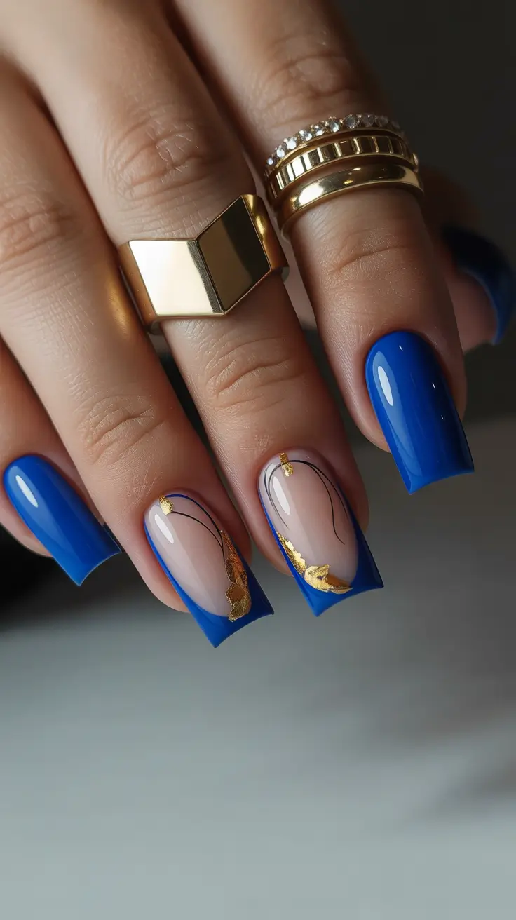 Blue Nail Trends for Winter 2025–2026 Blue Edge with Modern Minimalism