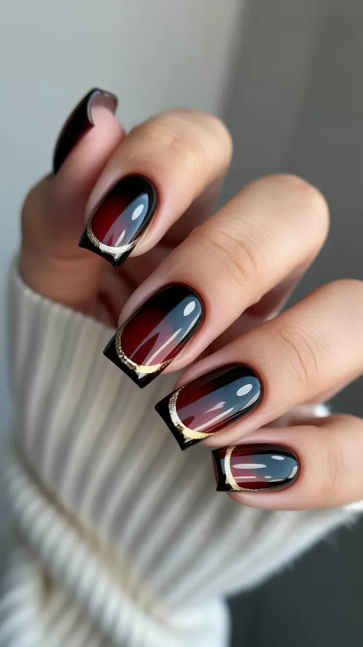Burgundy Winter Nails Colors 2025–2026 Glamorous Noir Edge