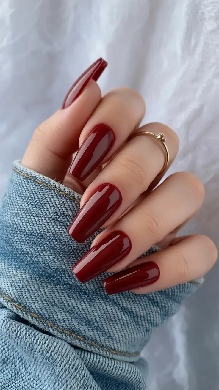 Burgundy Winter Nails Colors 2025–2026 Cabernet Modern Classic