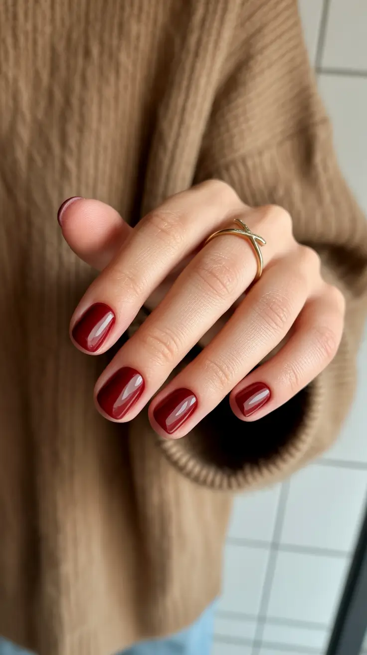 Burgundy Winter Nails Colors 2025–2026 Cozy Garnet Simplicity