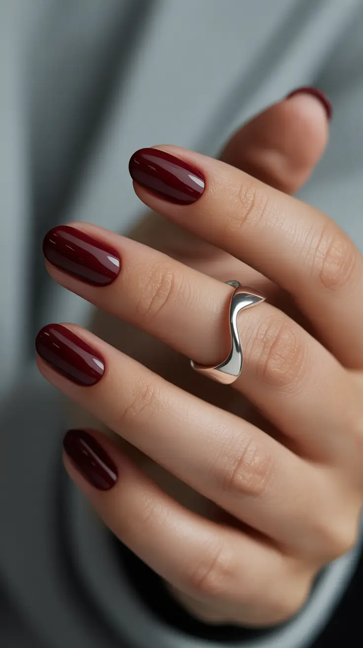 Burgundy Winter Nails Colors 2025–2026 Deep Merlot Chic