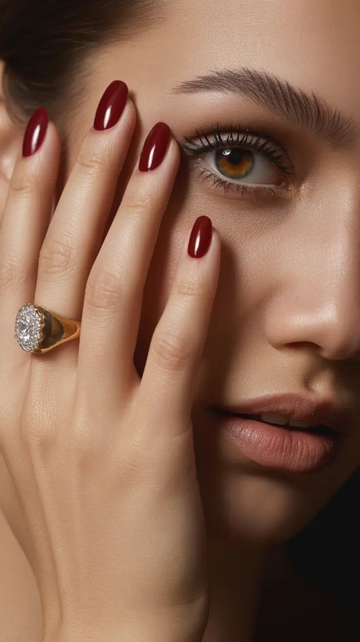 Burgundy Winter Nails Colors 2025–2026 Royal Garnet Allure