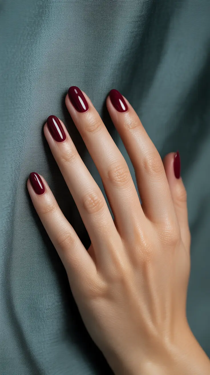 Burgundy Winter Nails Colors 2025–2026 Cranberry Silk Touch