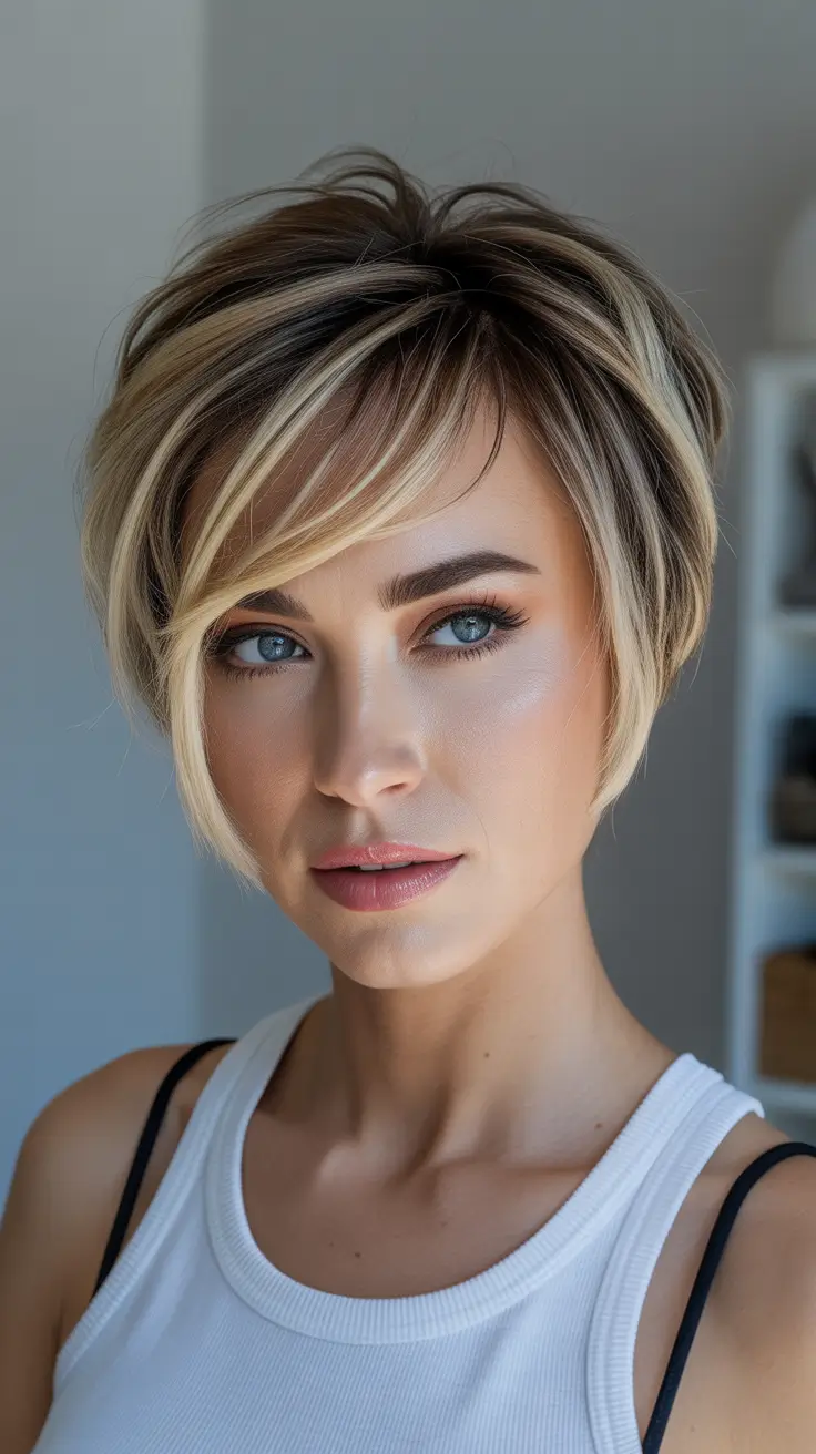 Chic Pixie Haircuts Winter 2025-2026 Inspiration Champagne Tousle Pixie