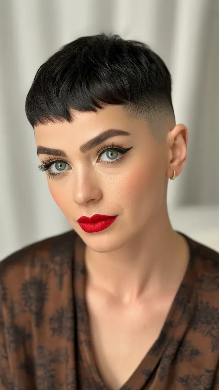 Chic Pixie Haircuts Winter 2025-2026 Inspiration Raven Undercut Drama