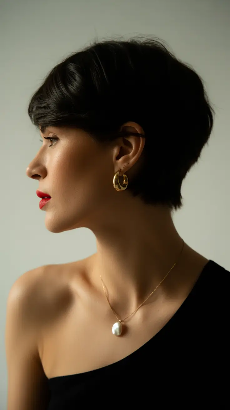 Chic Pixie Haircuts Winter 2025-2026 Inspiration Midnight Silk Pixie