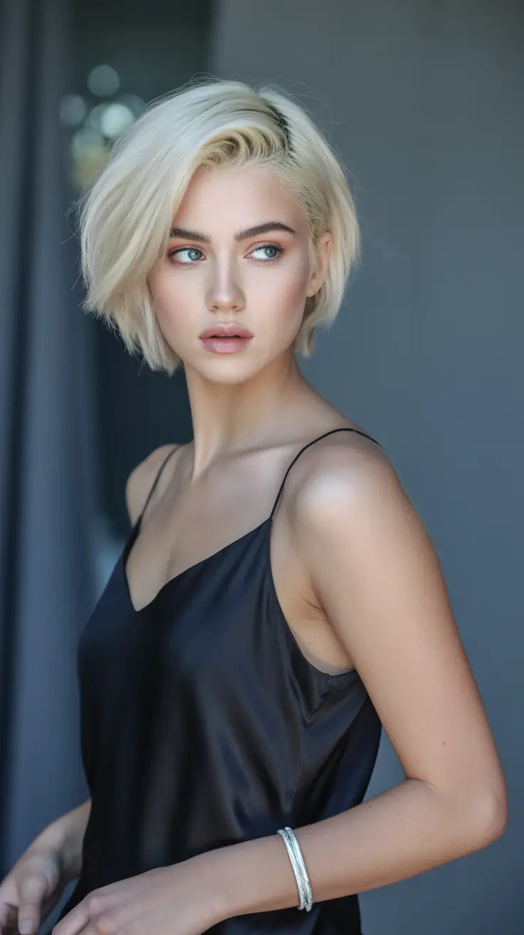 Chic Pixie Haircuts Winter 2025-2026 Inspiration Frosted Vanilla Crop