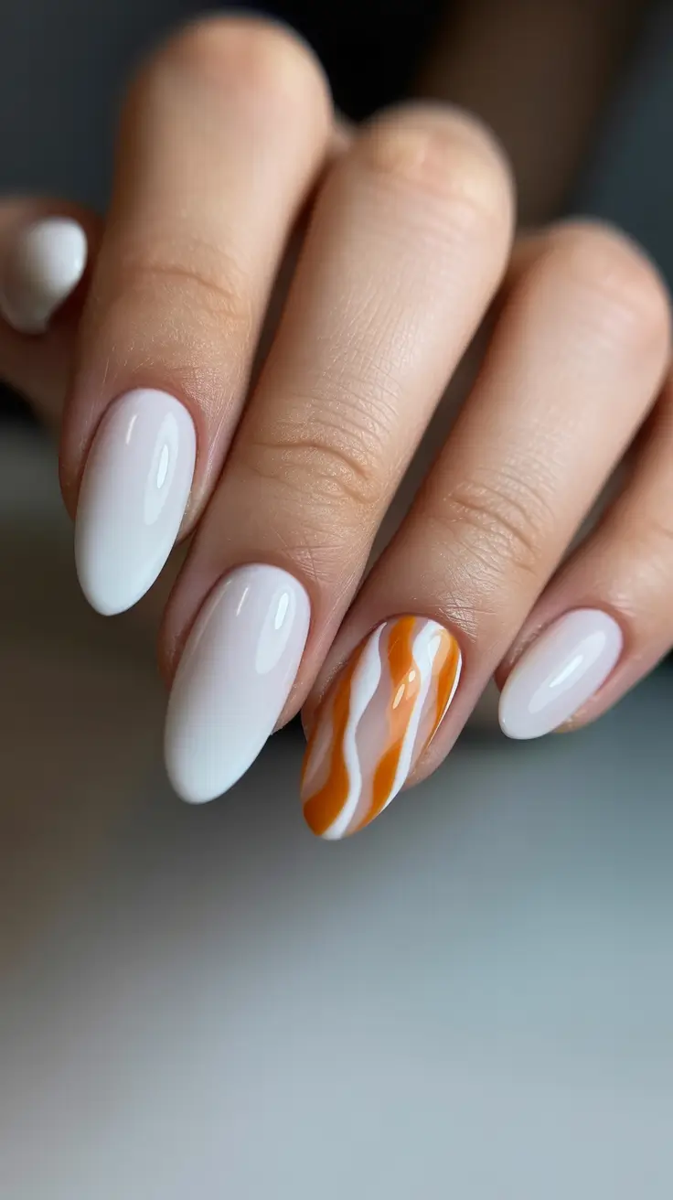 chic winter nail ideas 2025-2026 warm caramel swirls