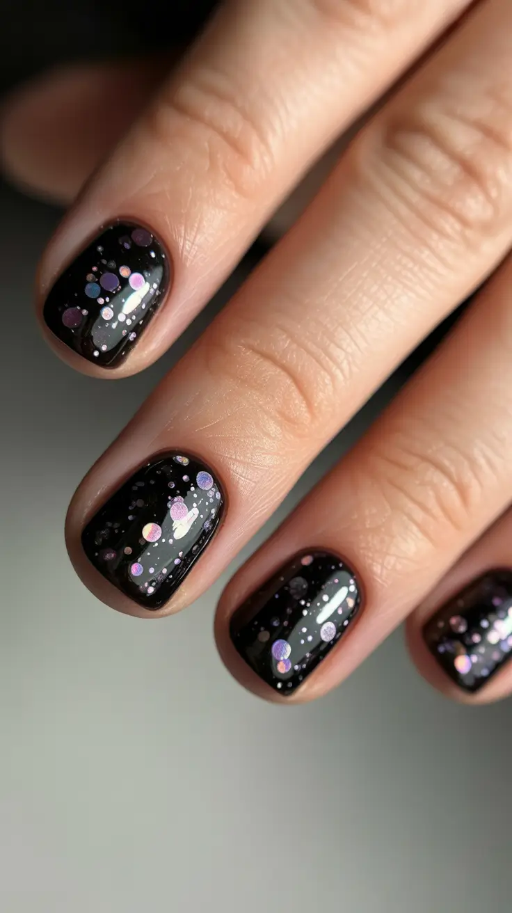 chic winter nail ideas 2025-2026 galaxy glow