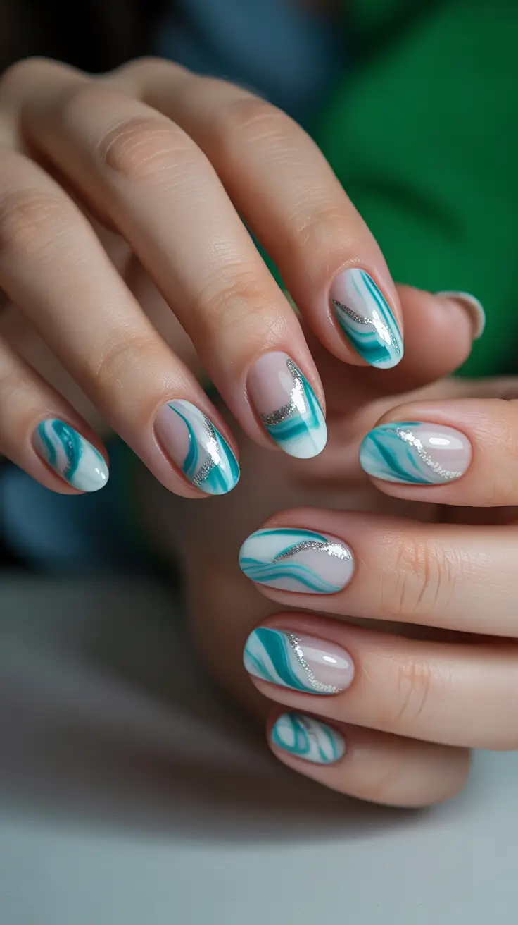 chic winter nail ideas 2025-2026 mint mirage