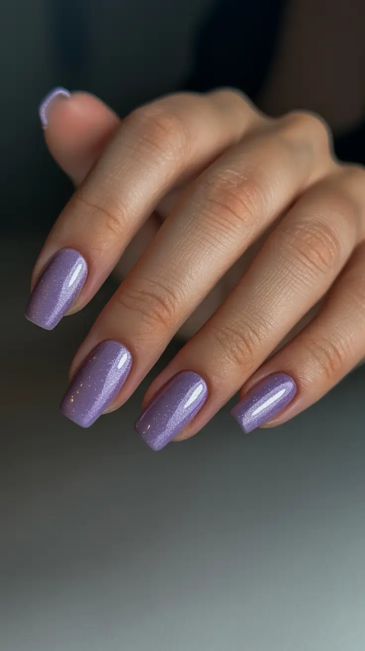 chic winter nail ideas 2025-2026 frosted lilac glow