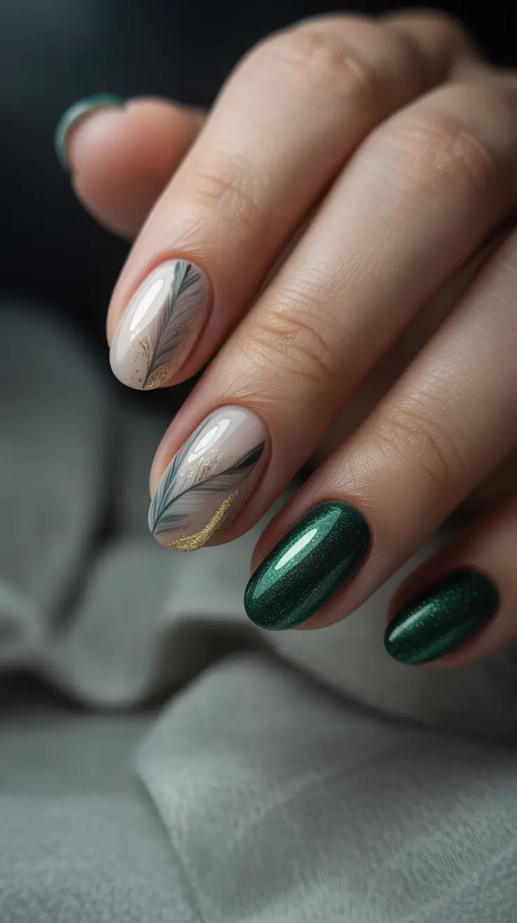 chic winter nail ideas 2025-2026 emerald whisper
