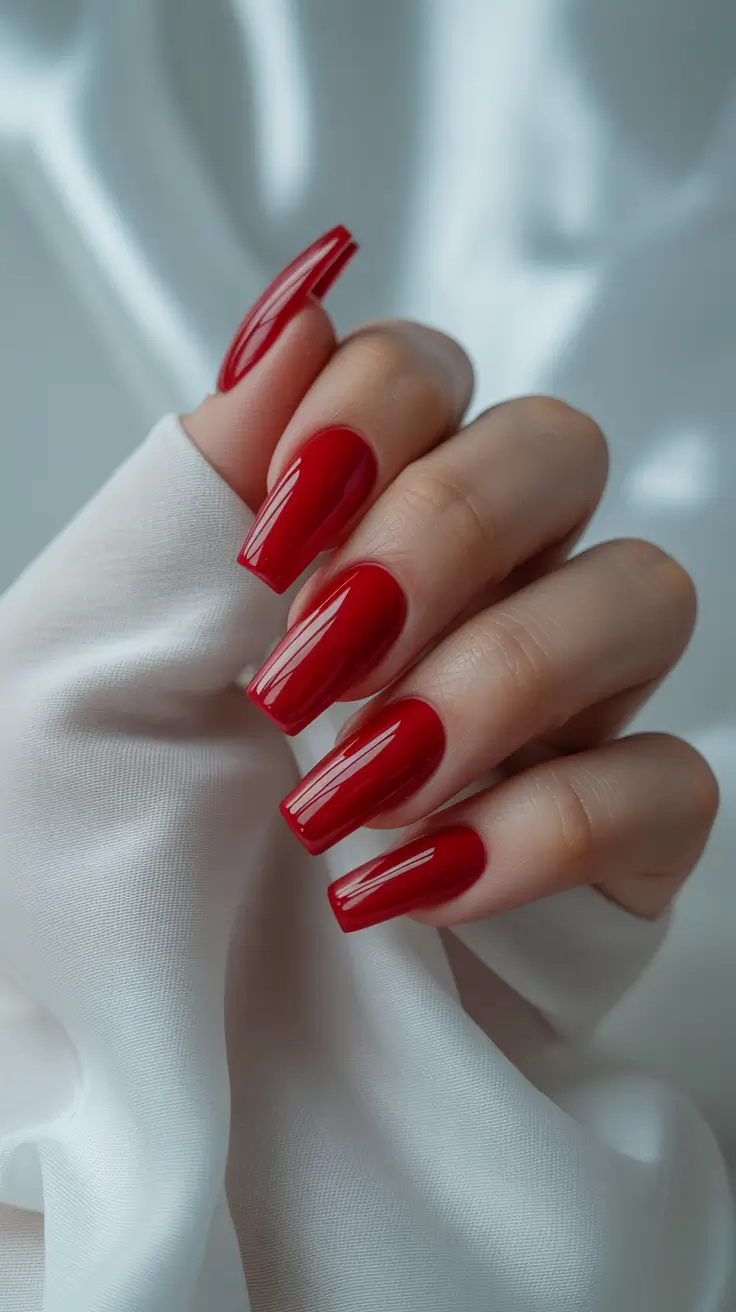 classy winter nails red Classic Red Winter Confidence