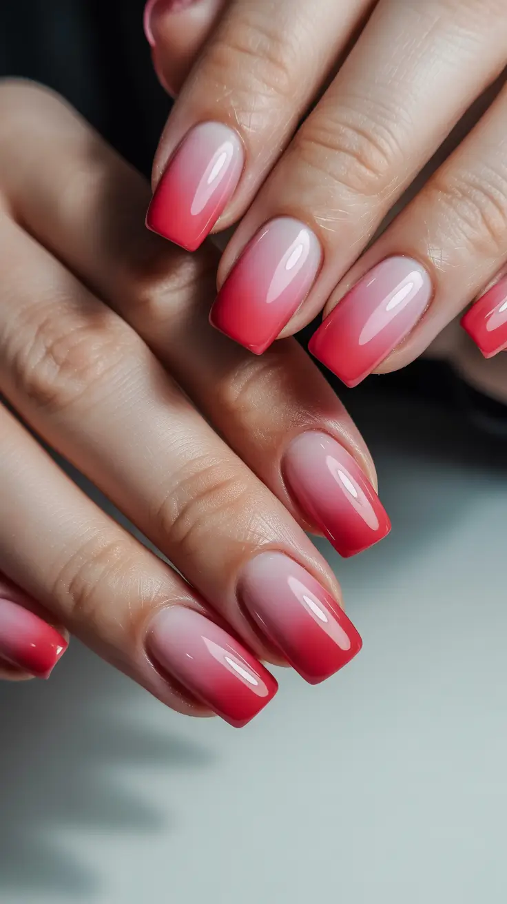 Coffin Nails and Color Ideas: Winter 2025-2026 Rosy Gradient Glow