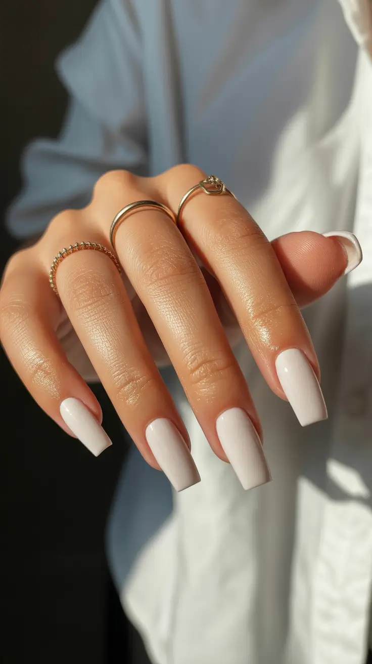 Coffin Nails and Color Ideas: Winter 2025-2026 Winter Pearl Minimalism