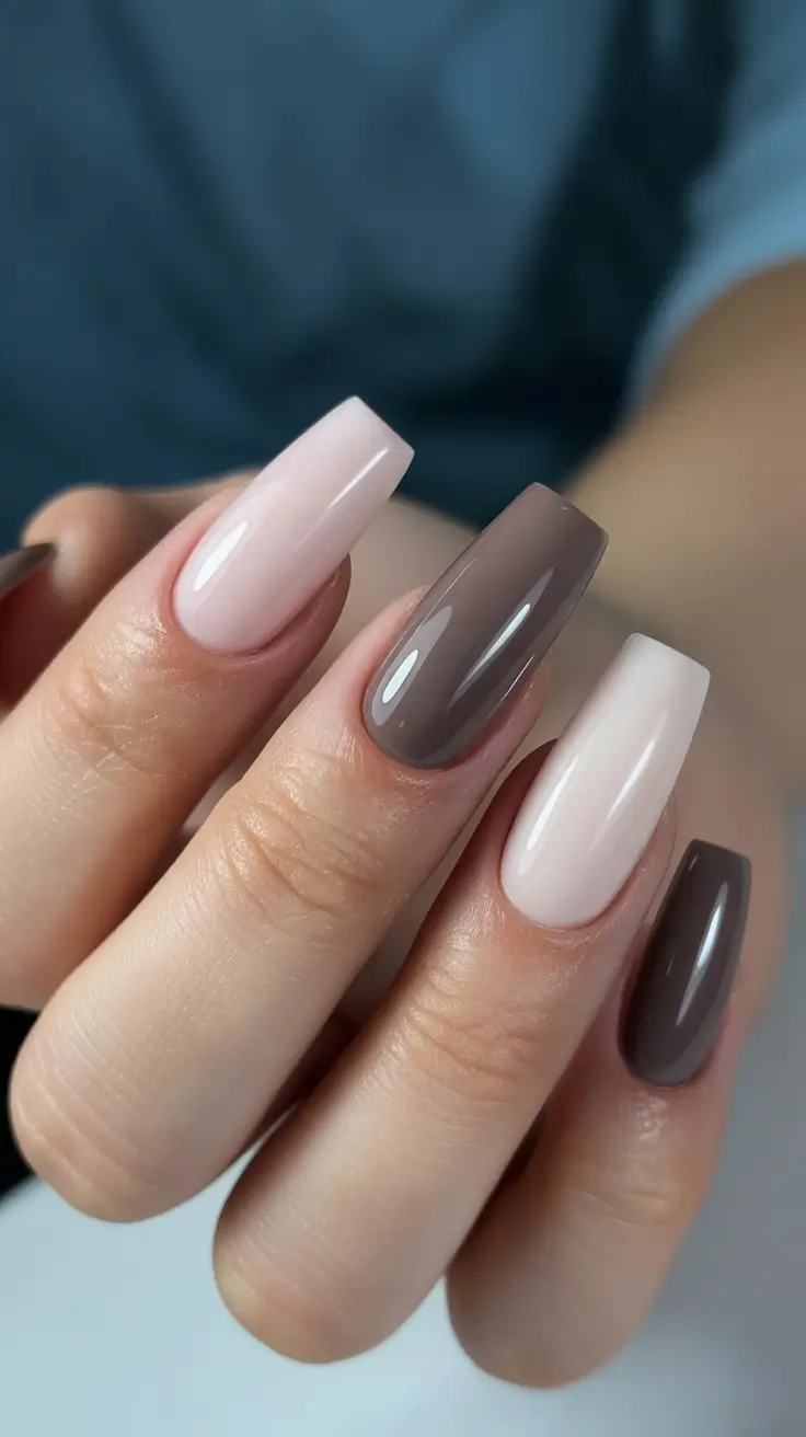 Coffin Nails and Color Ideas: Winter 2025-2026 Mocha Cream Blend