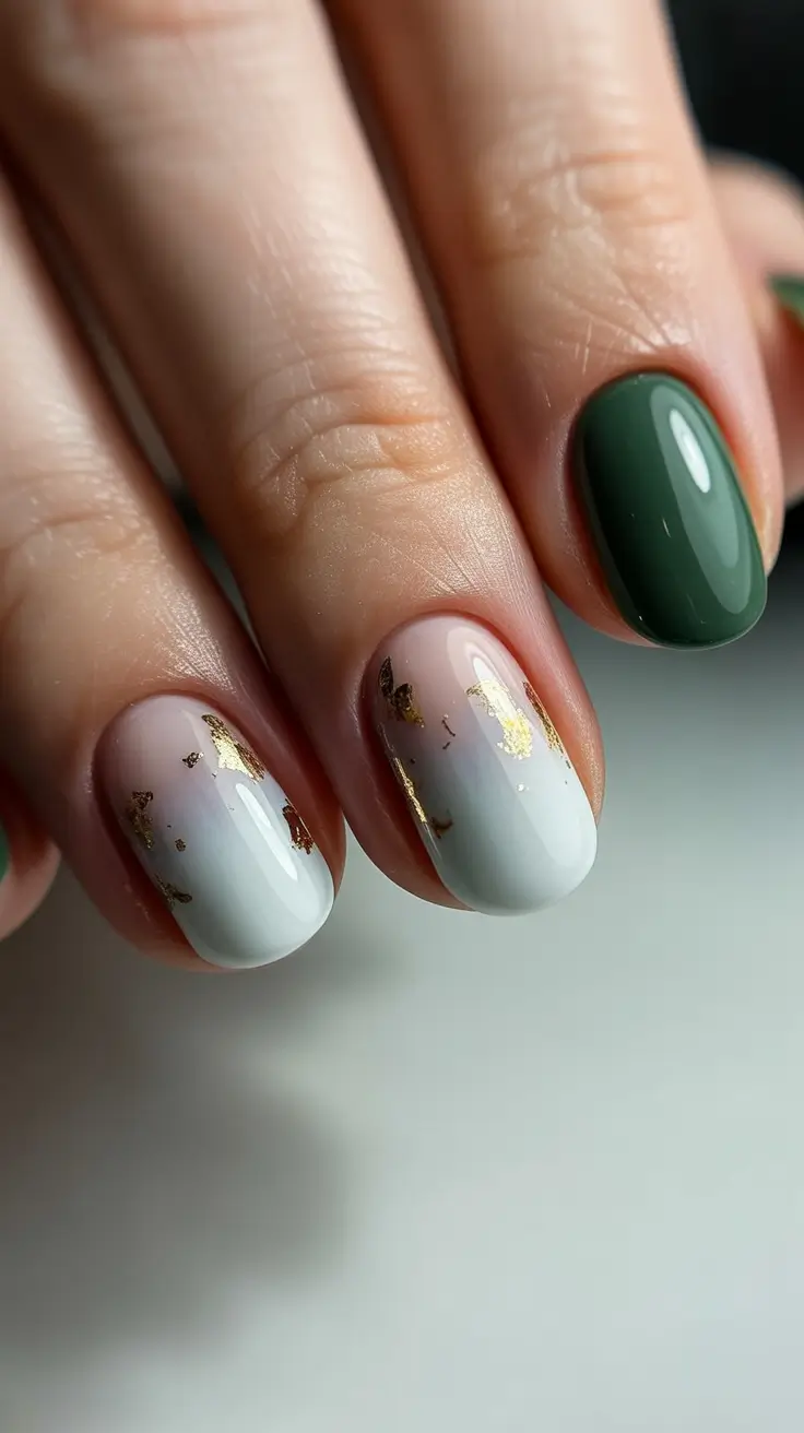 Color Trends for Winter Manicure 2025–2026 Evergreen Mist