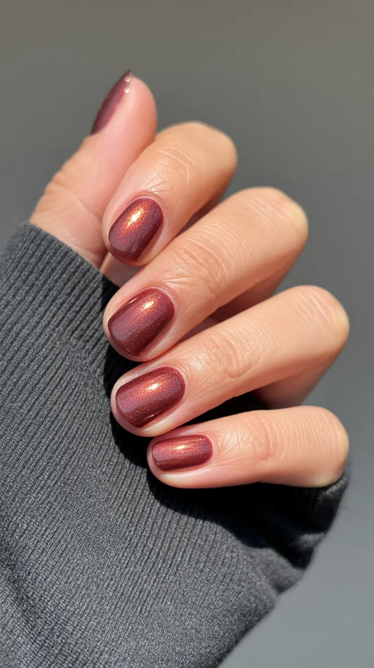 Color Trends for Winter Manicure 2025–2026 Copper Glow Elegance