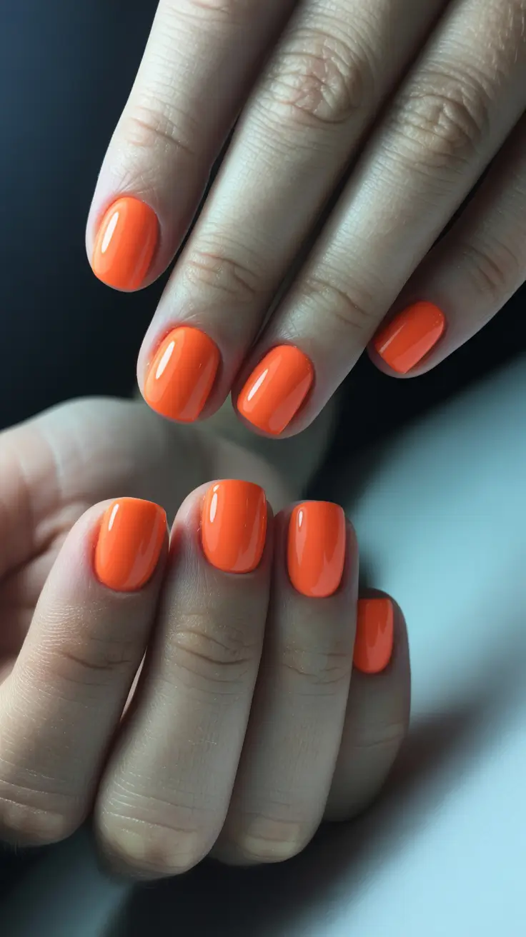 Color Trends for Winter Manicure 2025–2026 Tangerine Pop Energy