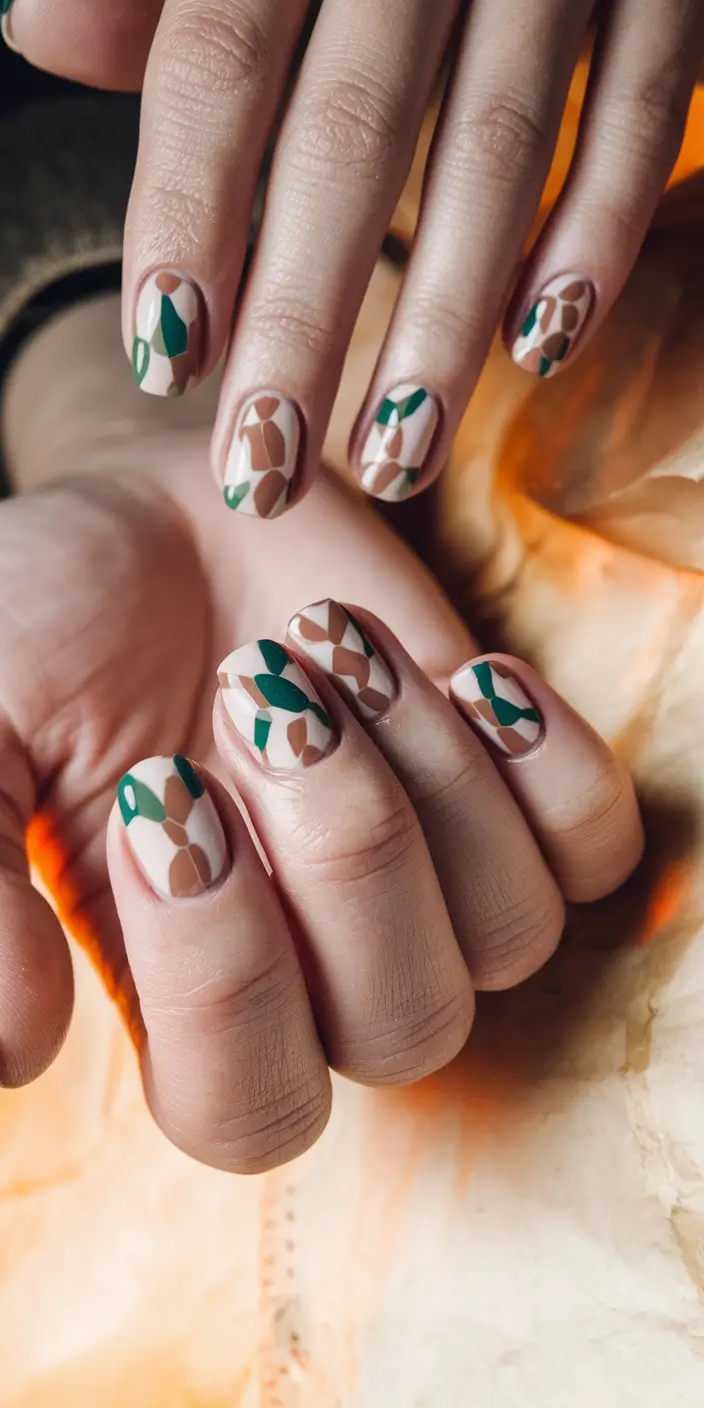 fall plaid Earthy Abstract Patchwork