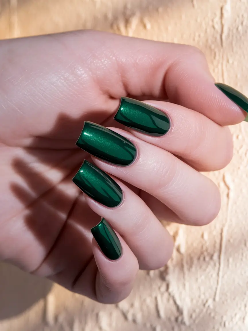 november nails designs fall acrylic Emerald Jewel Tones