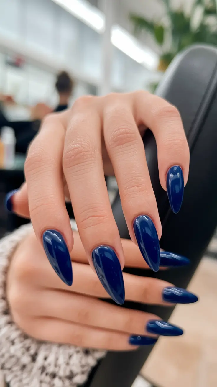 fall almond shape Midnight Blue Almond Shape