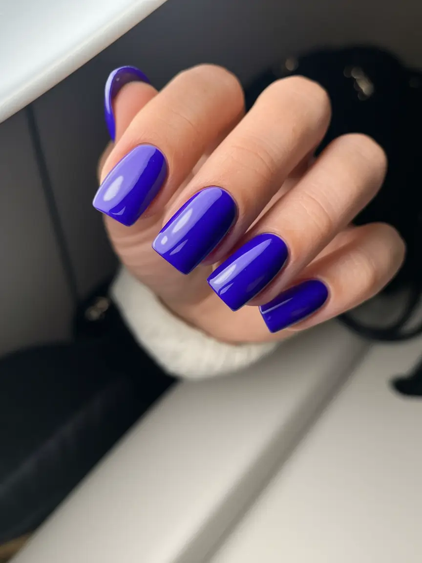 november square nails designs fall Royal Square Blue