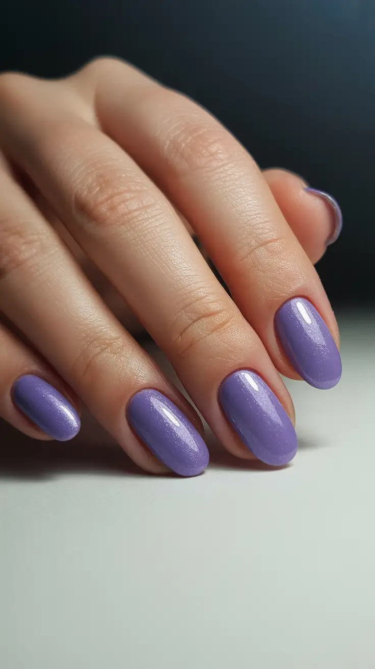Cute Dip Nails Winter 2025–2026 Lavender Frost