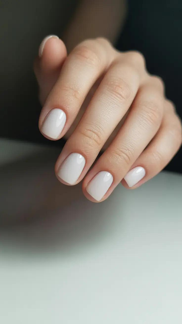 Cute Dip Nails Winter 2025–2026 Ivory Minimal
